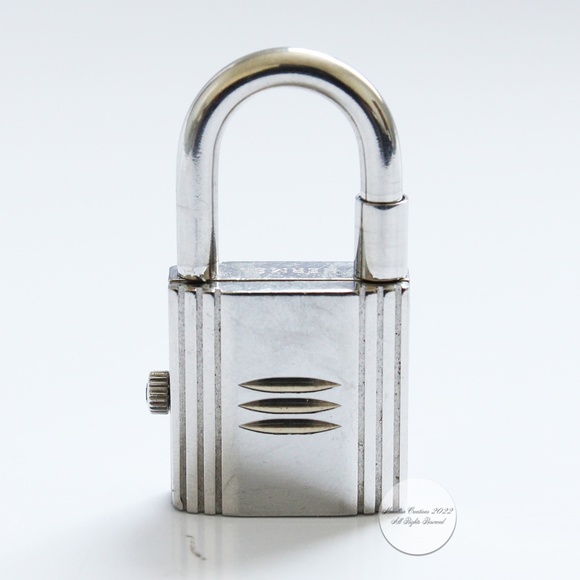 Hermes Kelly Watch Silver Cadena Lock Black Epsom Leather Strap 2004 with COA - Picture 6 of 16